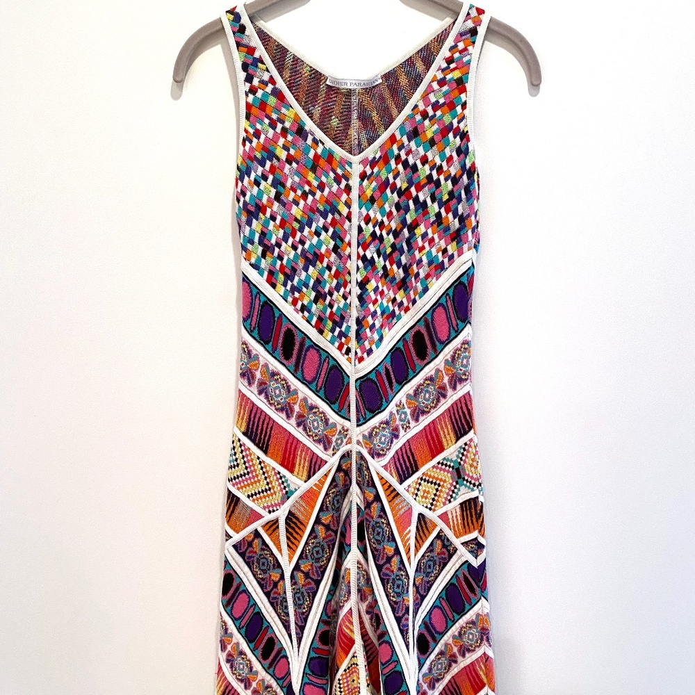 Didier Parakian Sleeveless Jacquard Knit dress